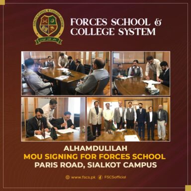 MOU Signing for Forces School Paris Road, Sialkot Campus