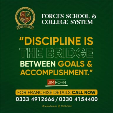 'Discipline is the Bridge between Goals & Accomplishment' - Jim Rohn