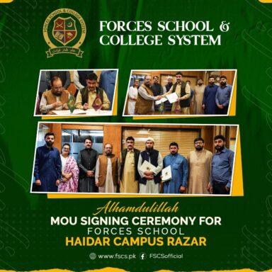 Alhamdulilah - MOU Signing Ceremony for Forces School Haidar Campus, Razar