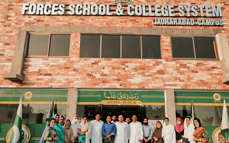 Training teachers at FSCS Jauharabad Campus