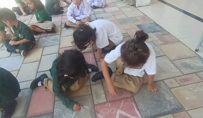 Tracing Lines on Floor Premium Campus – G-13 Islamabad