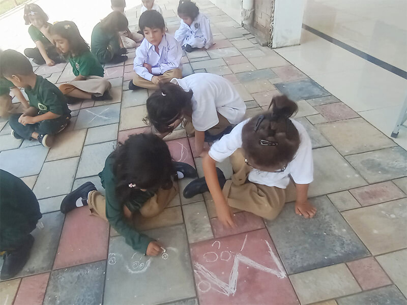 Tracing Lines on Floor Premium Campus - G-13 Islamabad