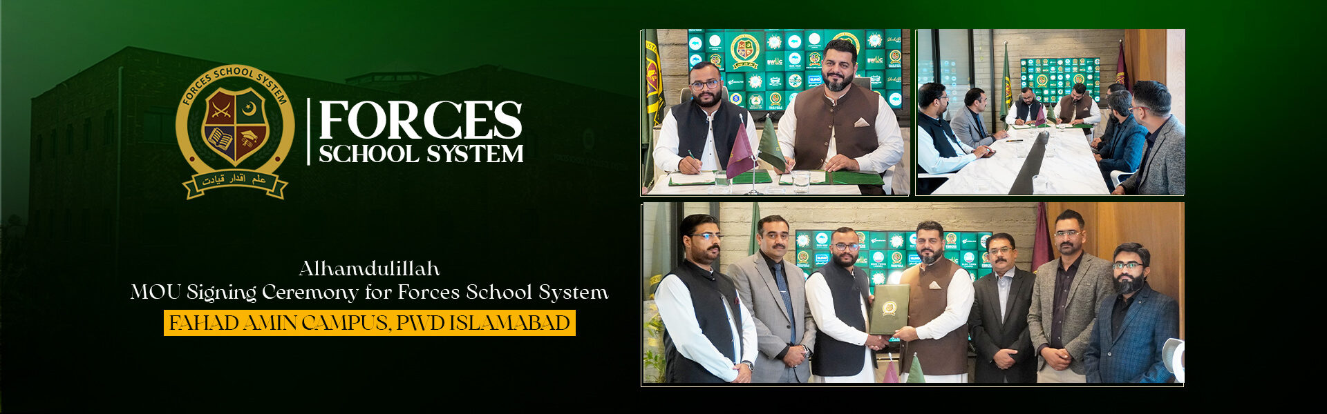 MoU Signing Ceremony for Fahad Amin Campus, PWD Islamabad